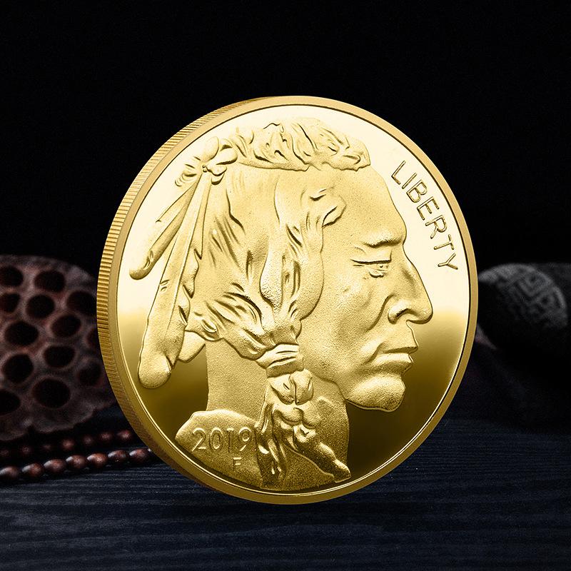 Indian 2019-2025 Multi-Year Commemorative Coins American Buffalo Gold-Plated Coins Commemorative Medal Coins