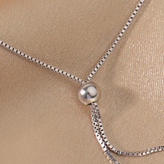 Женское ожерелье серебряного цвета, двойные подвески, индивидуальная треугольная форма, полый кулон для выпускного вечера, женский