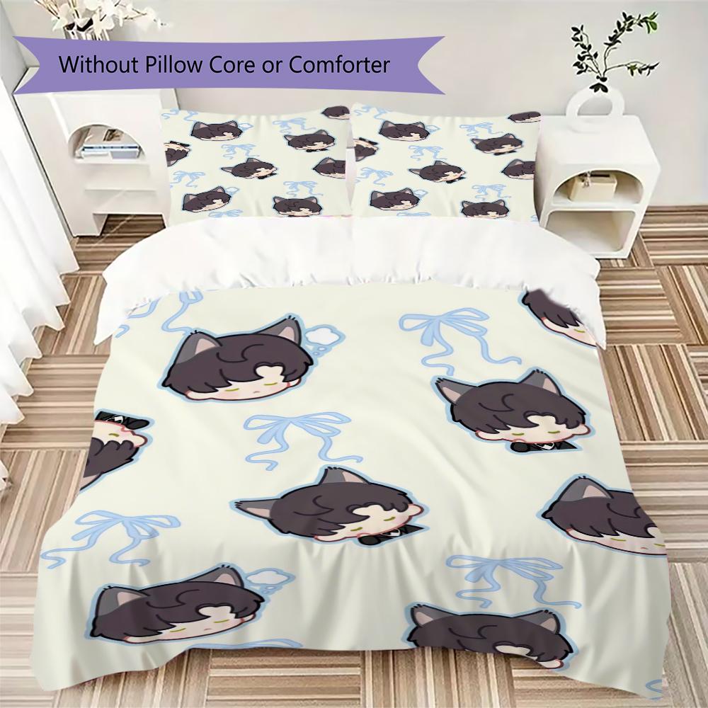 Xavier&Zayne Pattern Bedding uilt Set uilt Cover Pillowcase Home Decoration Birthday Gift (1 * duvet cover + 2 * pillowcase without core)250
