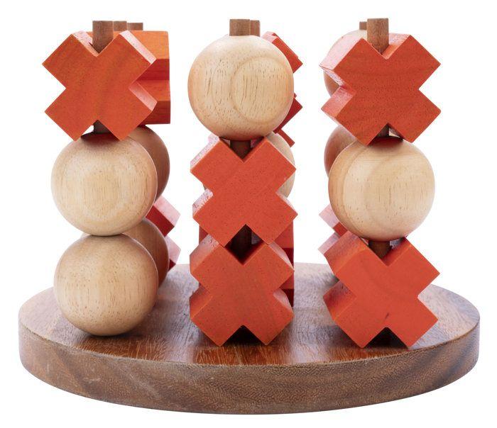 Tic Tac Toe - 3 D - Jeu du Morpion en Bois - XO game -Logique Ambiance - Jeu en bois Ecologique- 2 joueurs - 350420 - Taille L