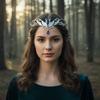 Vintage King Round Elves Crown Elegant Zinc Zinc Alloy Rhinestone Headdress  Formal Events