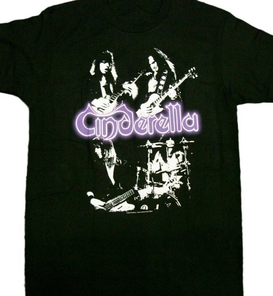 Винтажная хлопковая черная мужская футболка Cinderella Band Унисекс Все размеры S-5XL