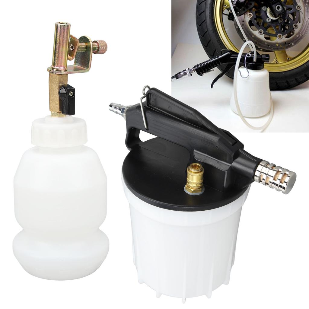 1 Set 2L Air Brake Bleeder Kit with 2L Vacuum Brake Extractor 1L Refill Bottle 2.75 to 11.6 Bar Brake Fluid Exchange Tool