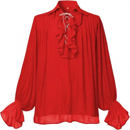 Renaissance Men OR Women Pirate Shirt Vampire Medieval Costume Cotton Linen Shirts