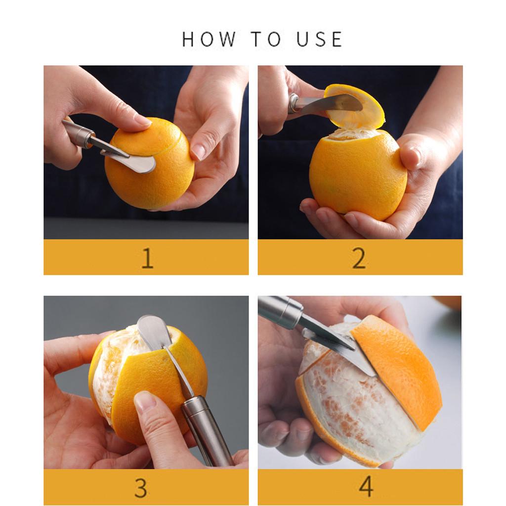 Овощечистка для апельсинов из нержавеющей стали, инструмент для очистки томатов и фруктов, кухонная овощечистка