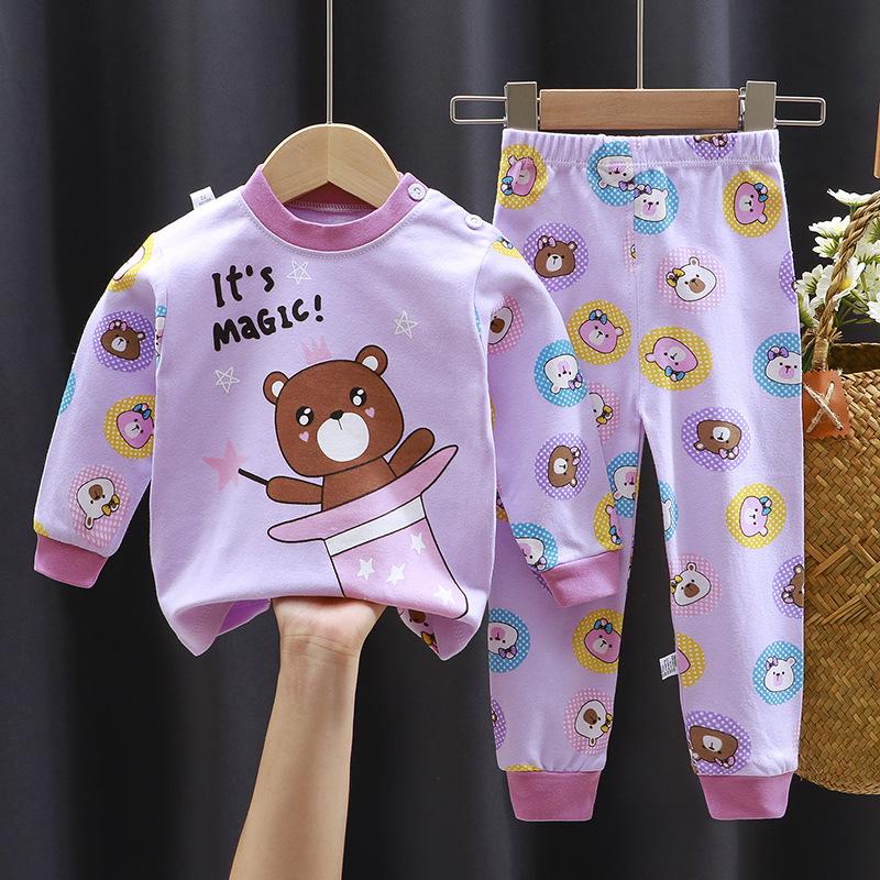 2024 Newest Boy Girls Children's Clothing Sets Sleepwear Long Sleeve Kids Pajama Girl Groups Kids Boutique Clothing