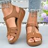 Women's Summer Fashion Wedge Sandals Lightweight Buckle Strap Platform Gladiator Sandals Woman Comfort Non Slip Beach Sandalias