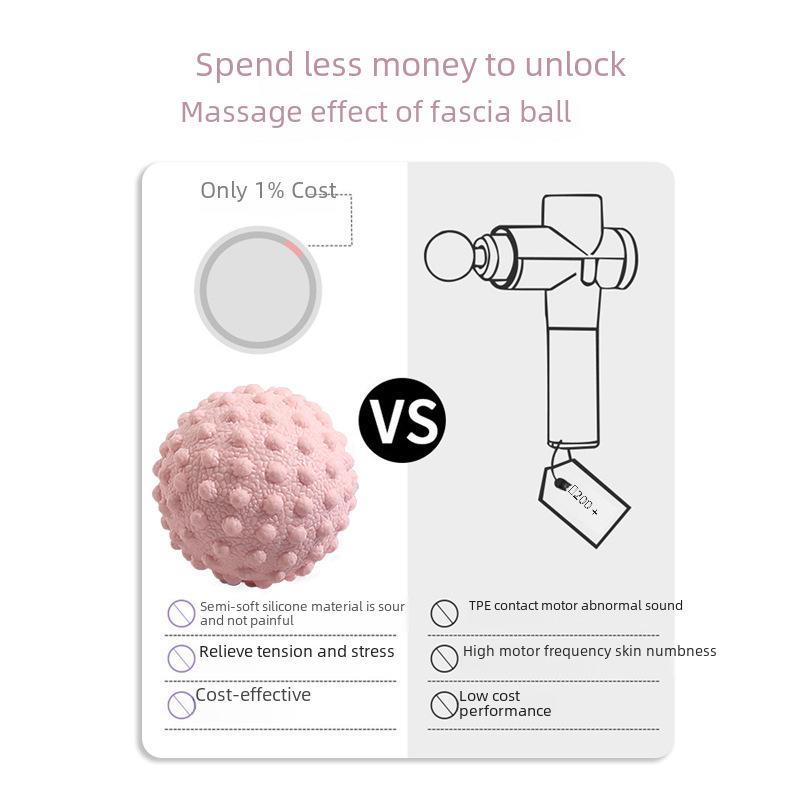 TPR Выпуклый точечный фасциальный мяч: 6-цветный мяч для йоги для расслабления плеч, шеи и мышц