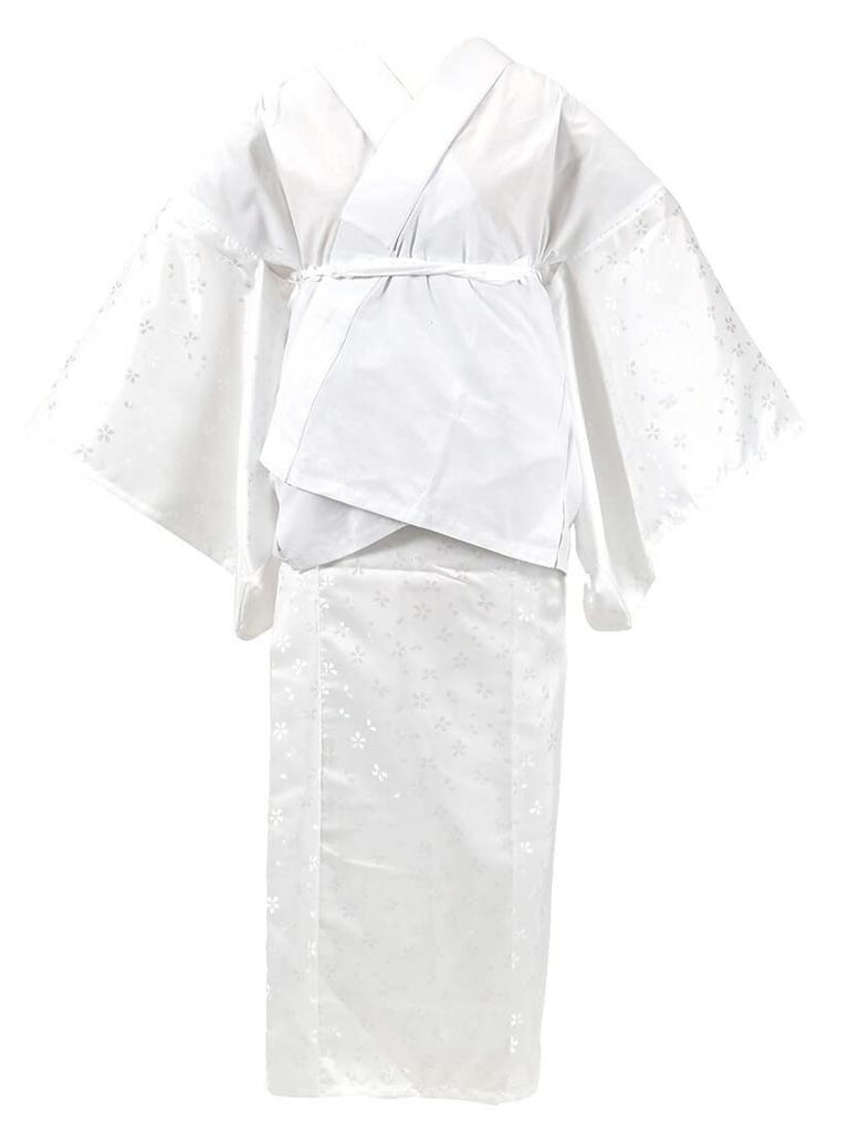 Nagajun made in Japan style pattern half single crest white undergarment, washable, [Nagomiya] Two-part undergarment, Rinko, available, Shiose,