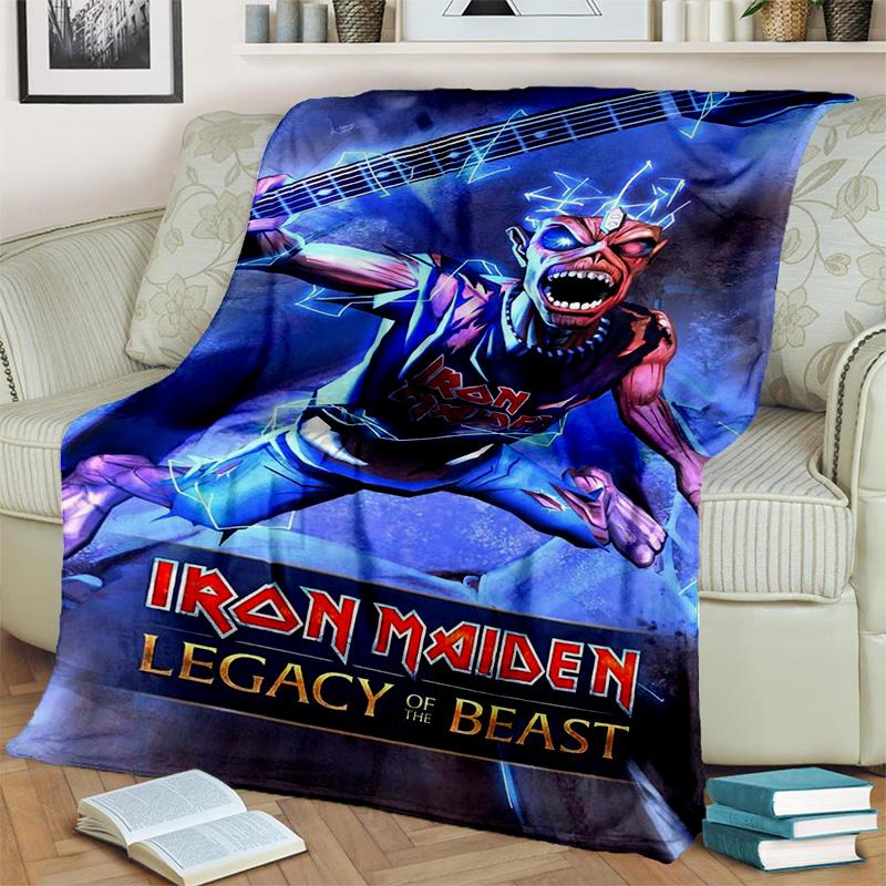 HD I-Iron Maiden Heavy Metal Band 3D одеяло, мягкое одеяло для дома, спальни, кровати, дивана, пикника, путешествия, офиса, одеяло, детское одеяло