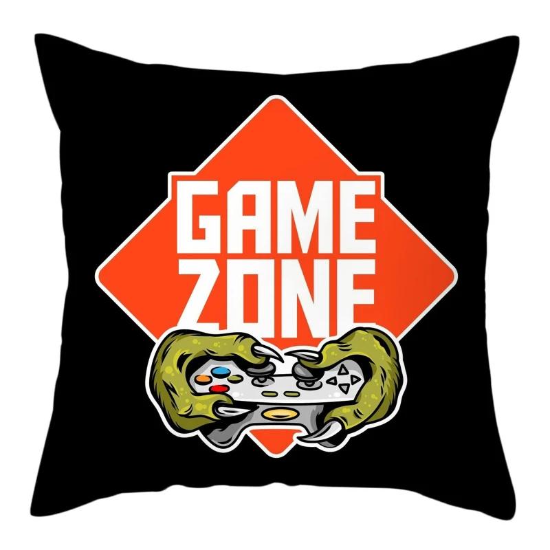 45x45cm Gaming Handle  Room  Player Decoration Pillowcase Comfortable Sofa Chair Car Cushion Cover Home Decor