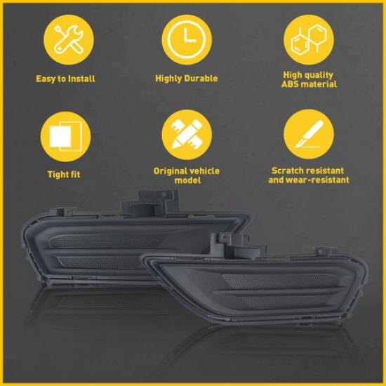 Fog Light Cover For 2013-2016 Ford Fusion Front Driver&Passenger Side