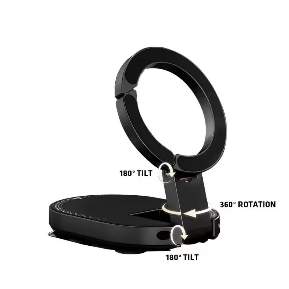 3‑in‑1 Magnetic Phone Holder 360° Rotatable Suction Cup with Carabiner Foldable Lazy Stand For Phone Tablet Desktop Wall Mount