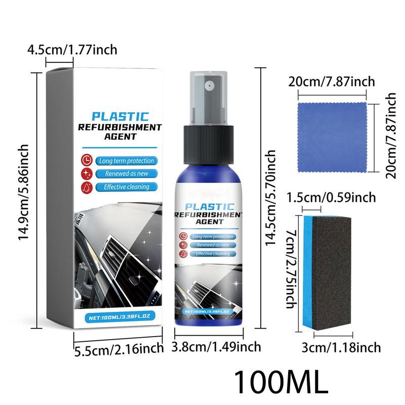 Черный Trim Restorer 100 мл Простой автомобильный салон полироль Жидкий Авто Кожа Восстановление Нежирный восстанавливающий Покрытие Средство Для