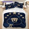 Pumas UNAM Узор Комплект постельного белья Одеяло Покрывало Наволочка Домашний Декор Подарок на День Рождения (1 пододеяльник + 2 наволочки, без наполнителя)
