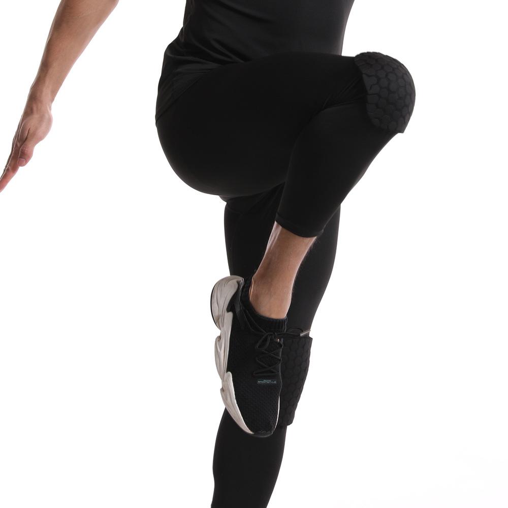 Men's Basketball Compression Pants with Knee Pads - High Elasticity for Sports & Fitness