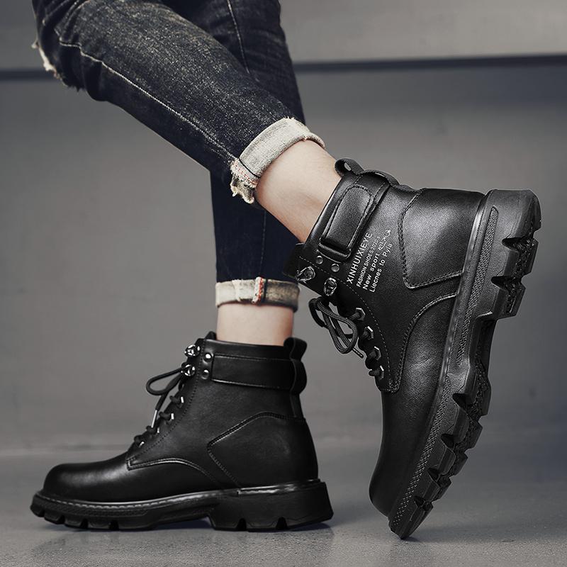 Новые мотоциклетные и ботильоны, водонепроницаемые ботинки, мужская кожаная обувь, мужские повседневные ботинки, высокие модные мужские ботинки Bota Masculina
