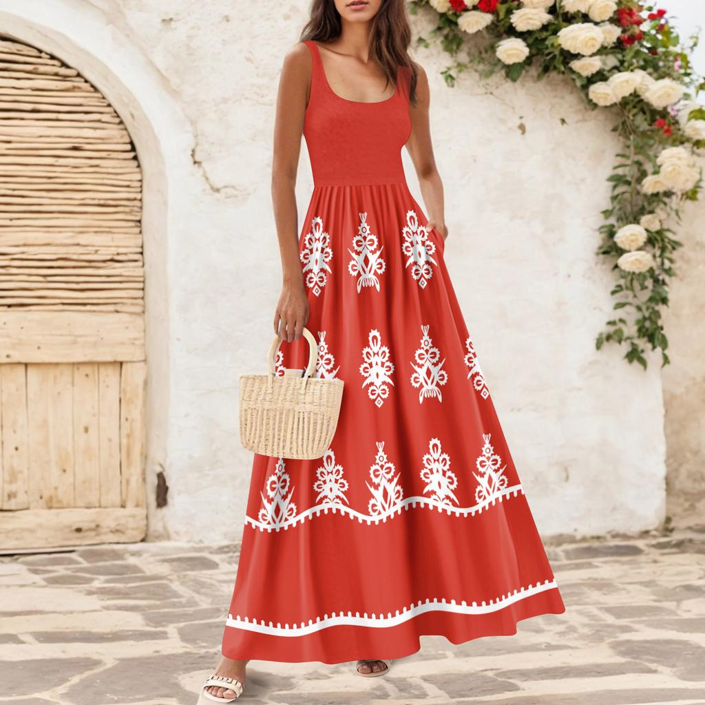 Women's Flowing Dresses Women's Summer Dresses Casual Long Dresses Cute Floral Long Dresses