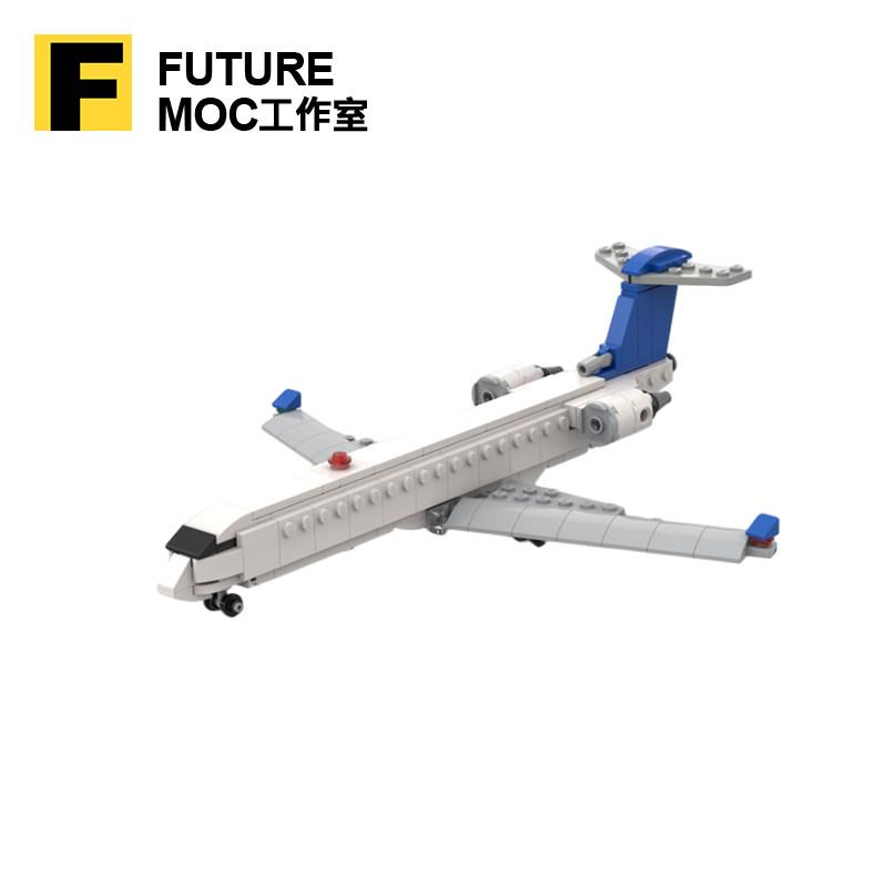 MOC-32482 Авиалайнер CRJ700 Масштаб 1:125 Авиалинии Модель Строительные Блоки Модульная Технология Рождественские Подарки Конструкторы Сборка