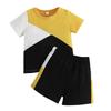 Детская одежда с короткими рукавами и низом, простая повседневная одежда [Volunboy], комплект для мальчиков, лето, детская одежда, футболка, шорты, комплект, цвет,