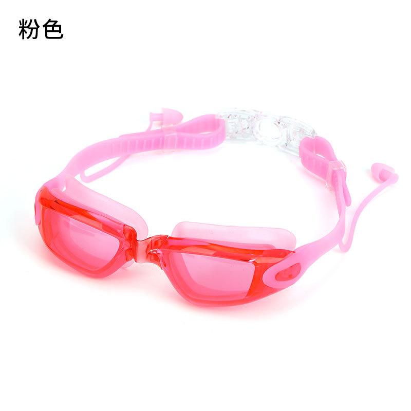 Adult anti-fog silicone flat light swimming goggles high definition field of view waterproof swimming glasses