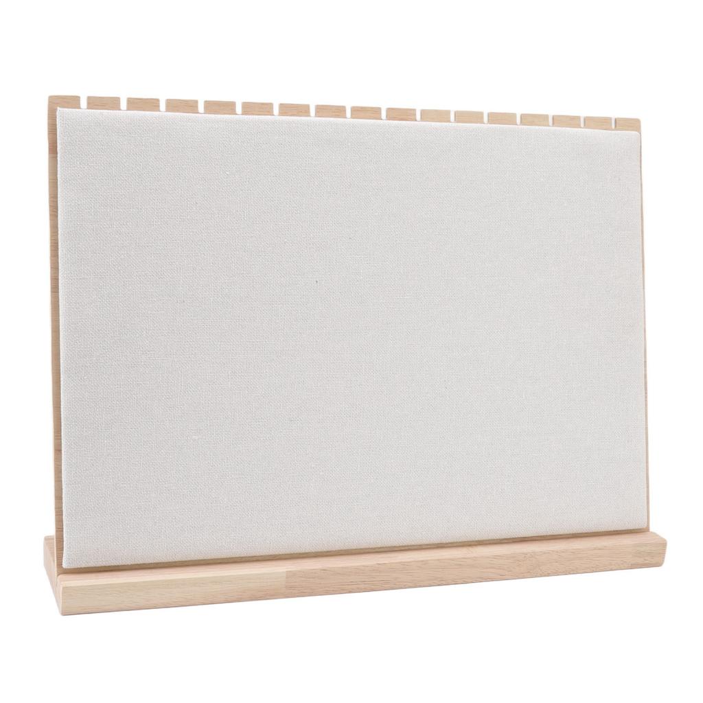 Wooden Jewelry Display Stand 16 Slots Detachable L Shape Strong Structure Necklace Rack for Home