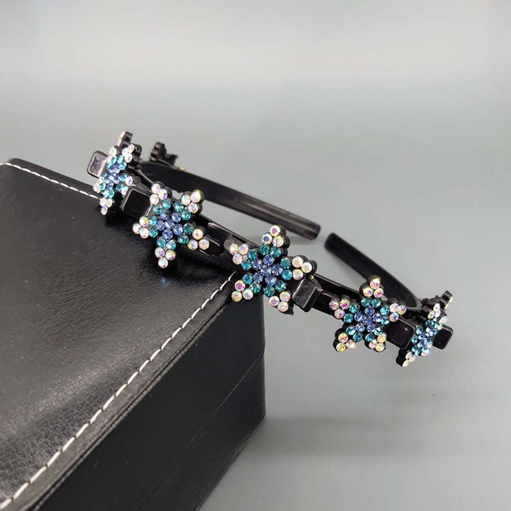 Элегантные резинки для волос с заколками Снежинка Звезда Стразы Заколка для челки Ободок Мерцающая повязка для волос Вечеринка