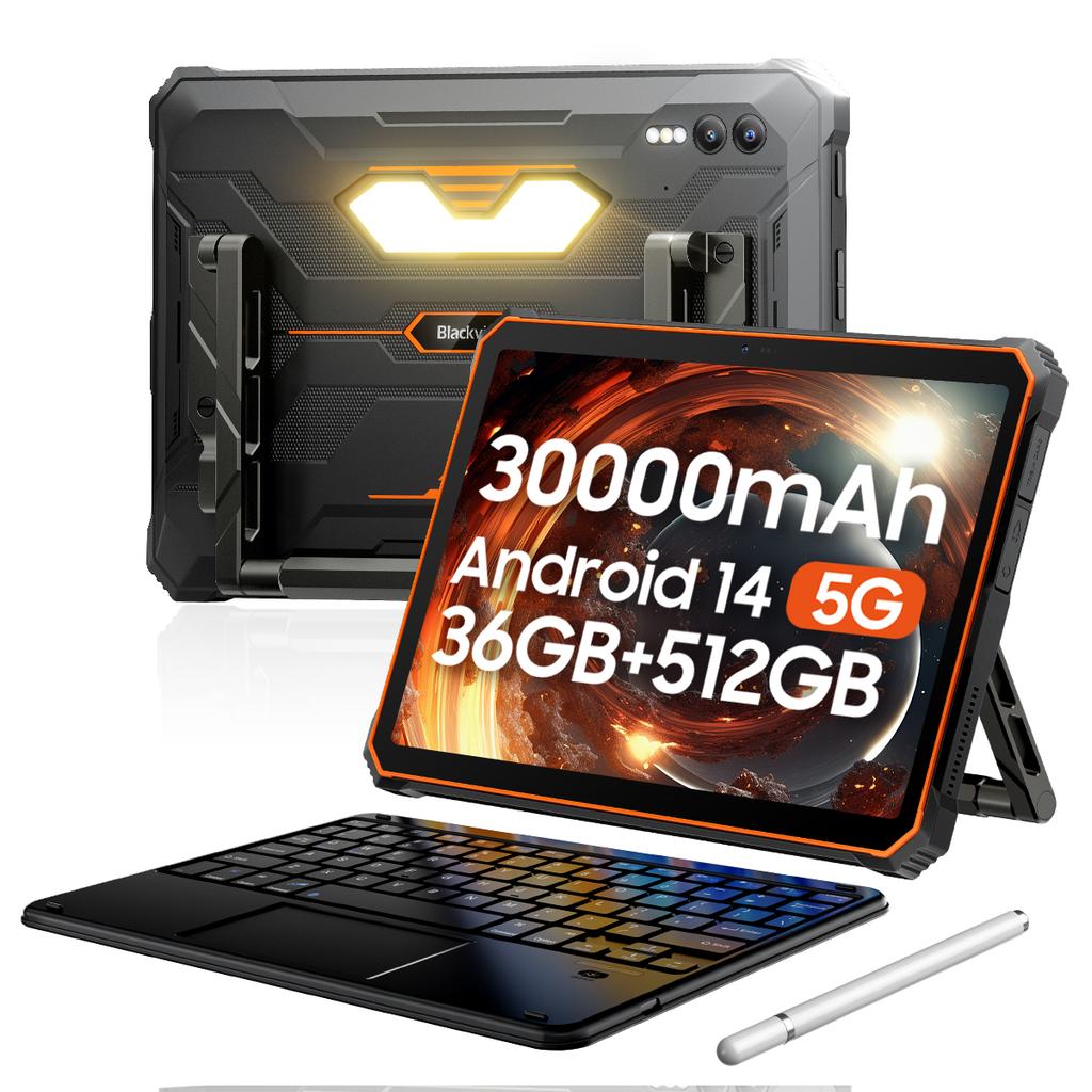 Blackview Active 10 Pro 5G Rugged Tablets Android 14 11 Inch Display 12+24 GB RAM 256/512GB ROM Tablet PC 30000mAh