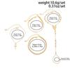 Salircon 4 Pcs/Set Vintage Gold Color Jesus Cross Pendant Bracelet for Women Creative Y-Shape Finger Chain Charm Bangles Jewelry