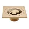Anti-odor Square Shower Drain Brass Bathroom Drainage Convenient Floor Hair Catcher  Laundry Floor