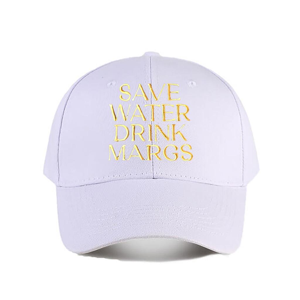 Save Water Drink Margs Metal Humorous Home Bar Decor Baseball Cap Fashion Unisex Sunhat Womens Outdoor Sports Snapback Cap