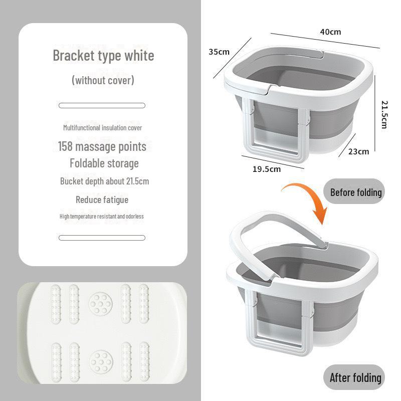 Портативная складная ванна для ног с массажем, повышенная конструкция для замачивания голеней
