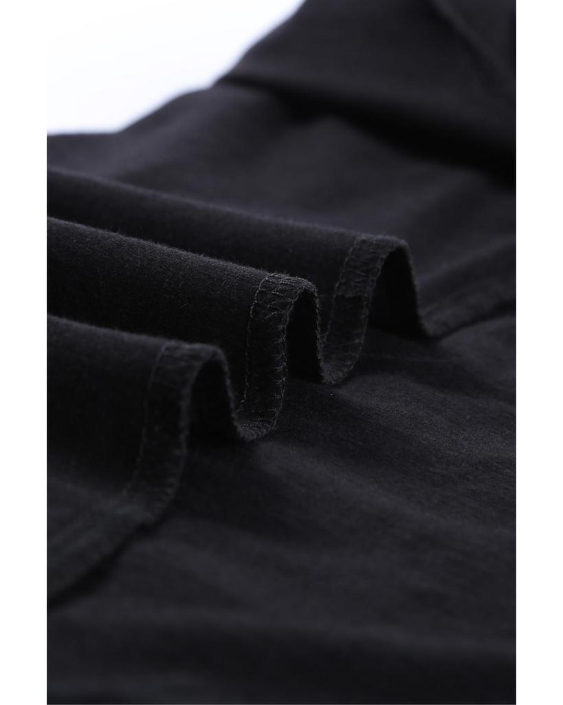 Azura Exchange Футболка из смешанного хлопка с круглым вырезом и дырками