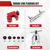 Brake Line Flaring Tool Kit 45 Degree Double& Single With 5 Adapters For Brass Tubing, Copper