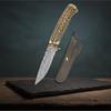 Нож для отдыха на природе Дамаск с узорчатой рукояткой из имитации кости для нарезки мяса Нож для мяса Внутренней Монголии Прямой нож D3