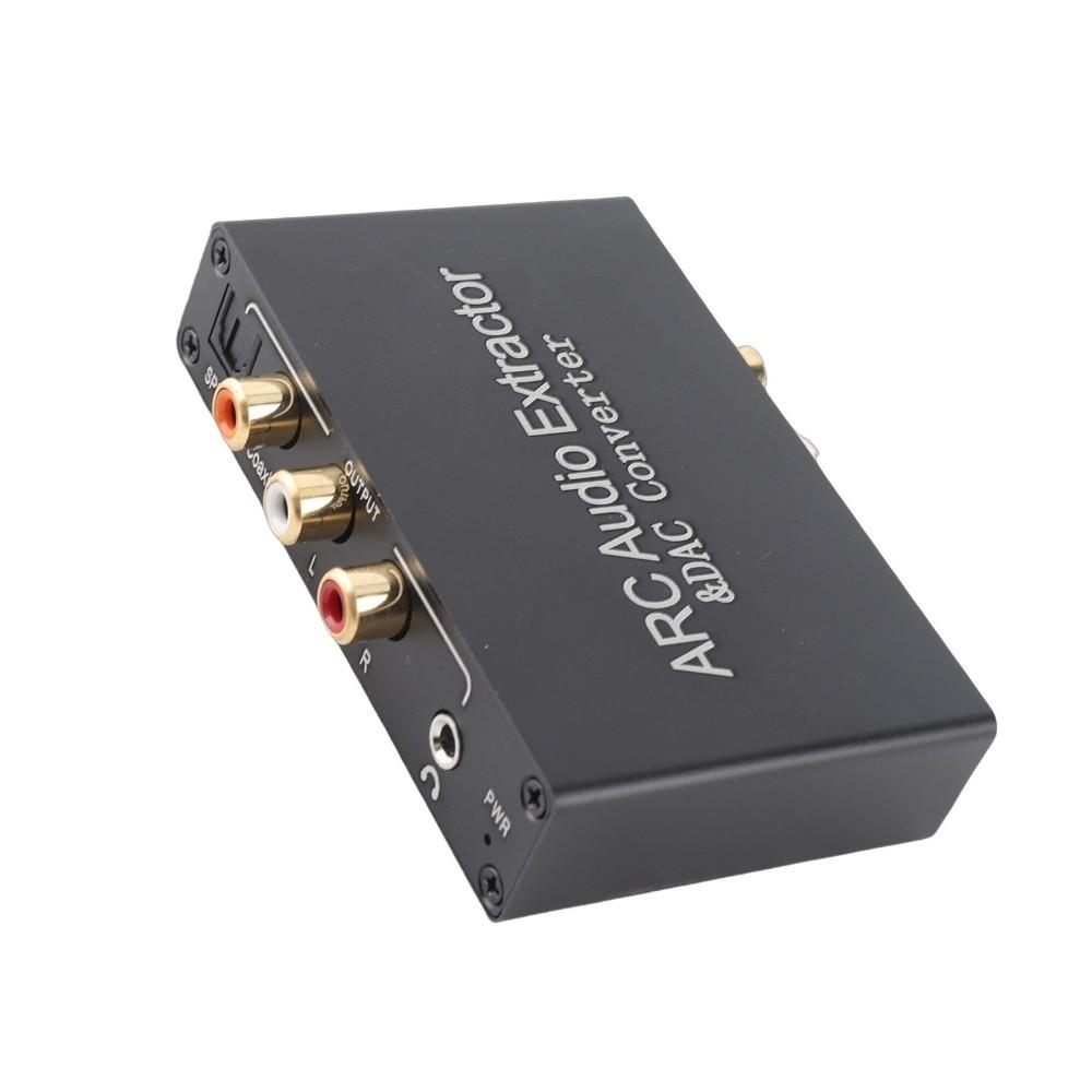 192KHz HD Output ARC Sound Extractor Toslink To Headphone Jack Adapter for TV