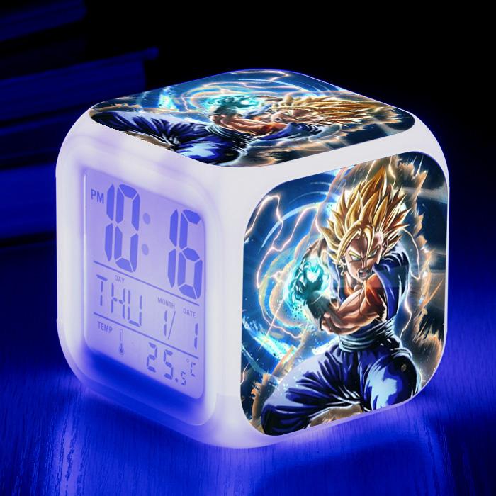 Аниме Dragon Ball Z Часы Супер Сайян Сон Гоку Гохан Чичи Видел Веджета Тракс Бульма Гогета Ямча Будильник Фигурка Игрушки