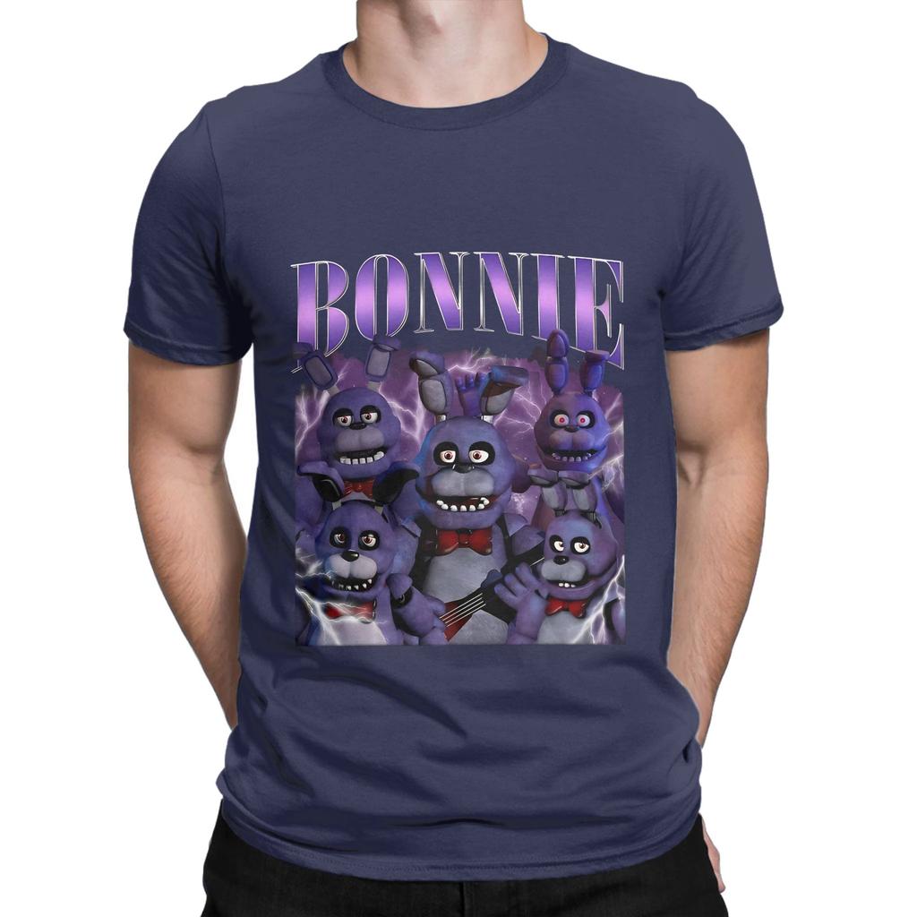 Винтажная футболка с графическим принтом Бонни из Five Nights at Freddy, 100% хлопок, топы FNAF для унисекс