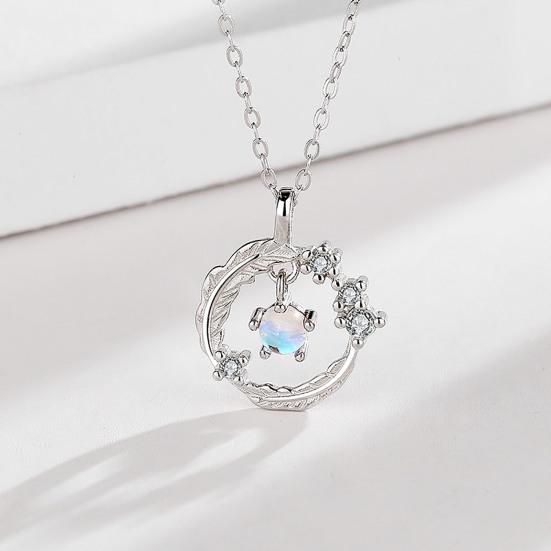Женское ожерелье Moonstone Wing Design Jewelry Износостойкое ожерелье с подвеской для вечеринки