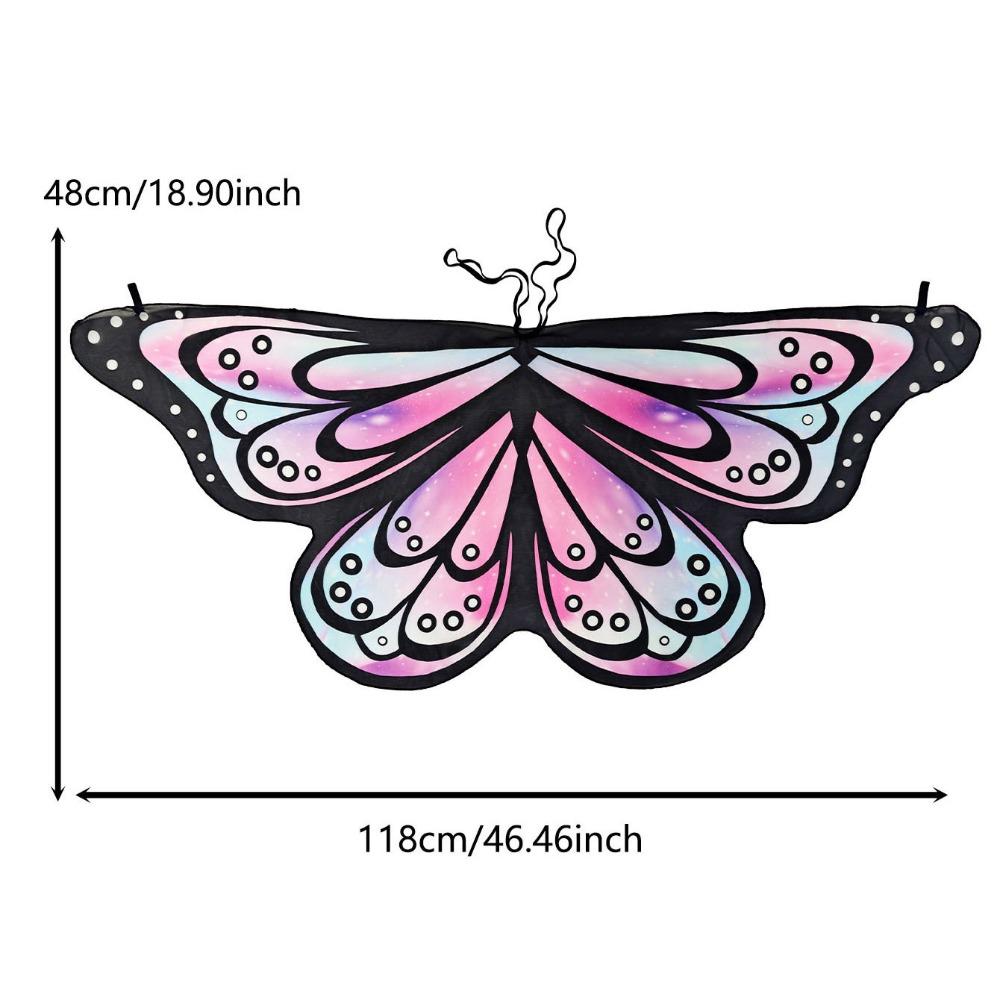 Colorful Butterfly Wings Costume Fancy Dress Cosplay Costume Fairy Shawl DIY Decorations Cape Butterfly Party Accessories