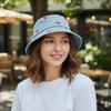 Мягкая джинсовая панама с вышивкой арбуза и клубники, джинсовая шляпа-рыбак с узором из бабочек, широкий козырек, солнцезащитная шляпа, для путешествий