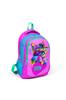 Детский школьный рюкзак с тремя отделениями Coral High Kids Pink Blue Glittery Cat Patterned 14387