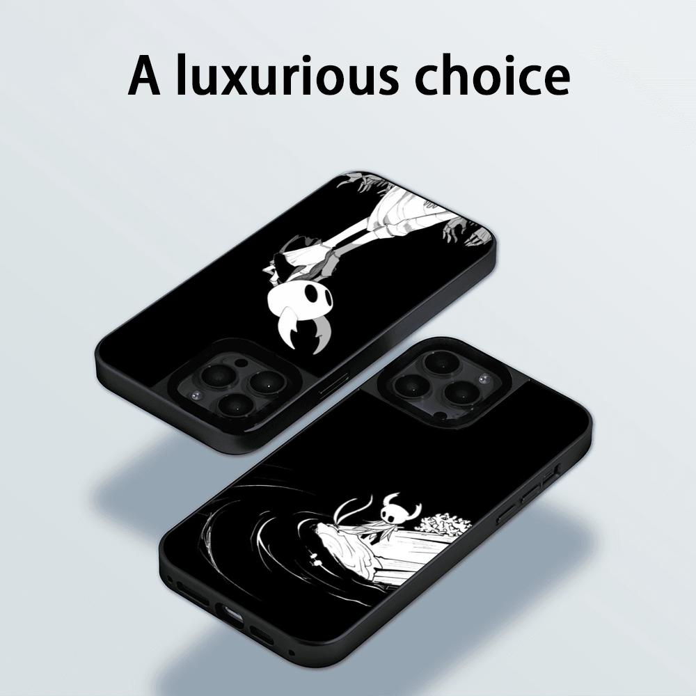 Супермодный чехол для телефона игры Hollow Knights для iPhone 17 16 e 15 14 13 12 Pro Max из овчины с серебристым краем защитный чехол