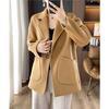 Winter Wool Coat for Women Loose Fit Tweed Jacket Oversized Warm Outerwear