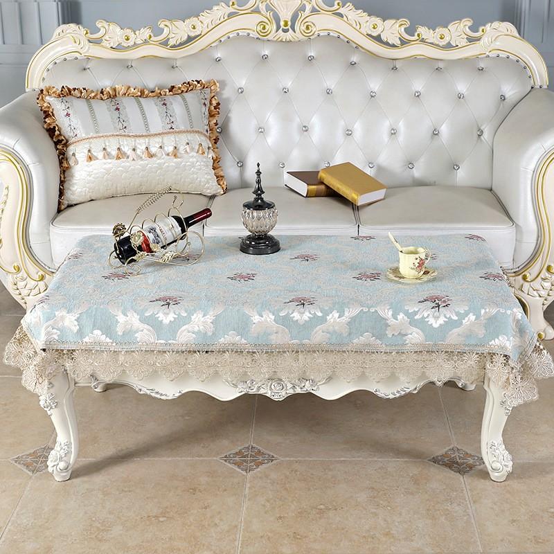Embroidered Lace Tablecloth Jacquard Table Cover Home Dining Decor Rectangle Multiple Sizes