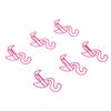 100pcs Paper Clips Prevent Slip Cute Flamingo Shaped Small Bookmark Paperclips for Paper Document Pink