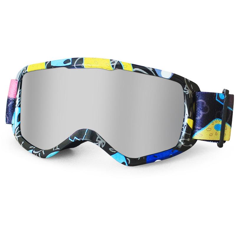 Children's ski goggles with double-layer anti-fog protection5-14High-definition anti-snow blind and windproof children's ski goggles