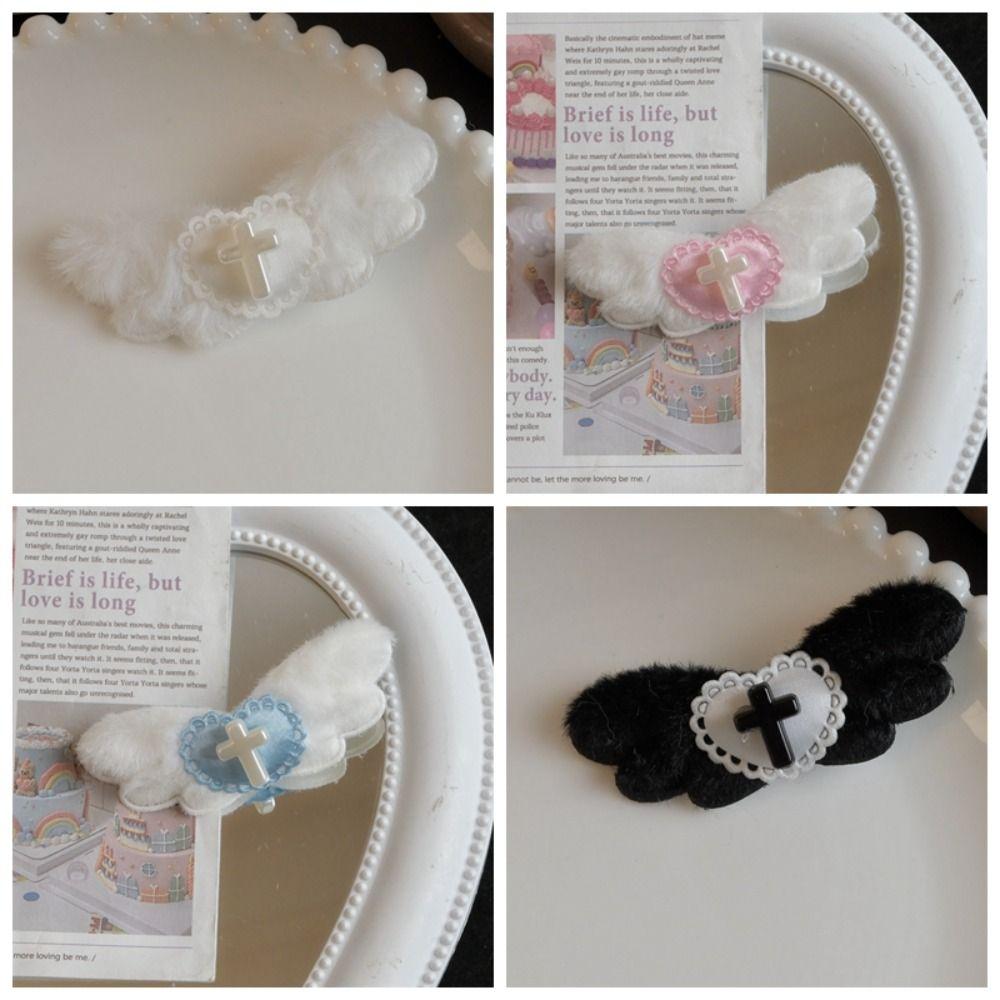 Cross Wing Sweet Cool Hair Clip Aesthetic Harajuku Bangs Duckbill Hair Accessories