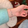 Elegant Moon & Star Zircon Beaded Bracelet: Niche Design Versatile Jewelry for Women