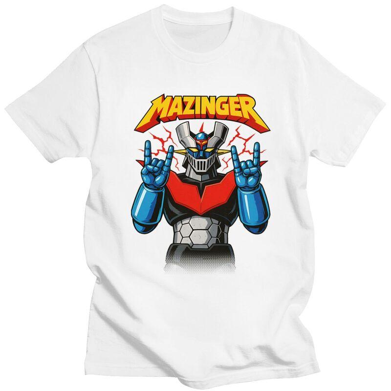 Custom Mazinger Metal T Shirts Unisex Pure Cotton Tee Tops Ufo Robot Grendizer Goldorak Tshirts Tshirt
